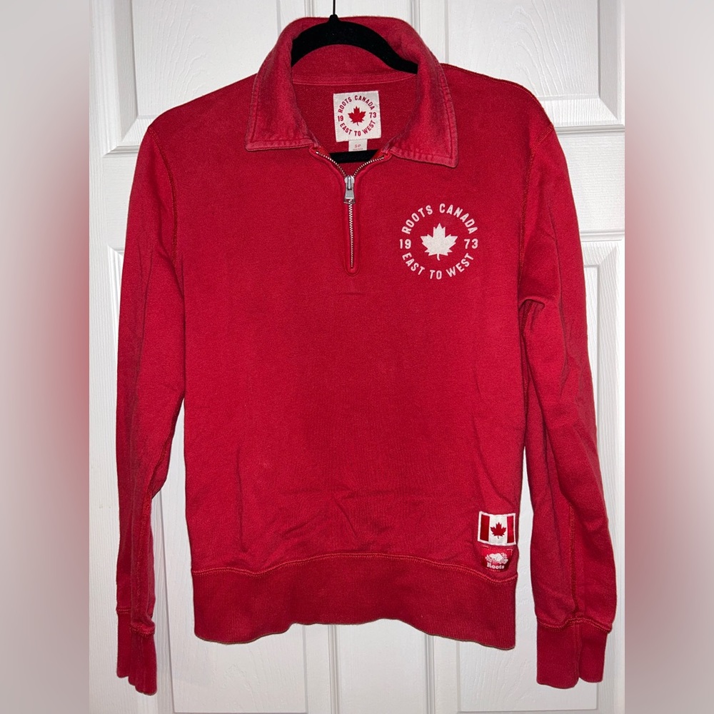 Roots, Red 1/4 Zip Polo